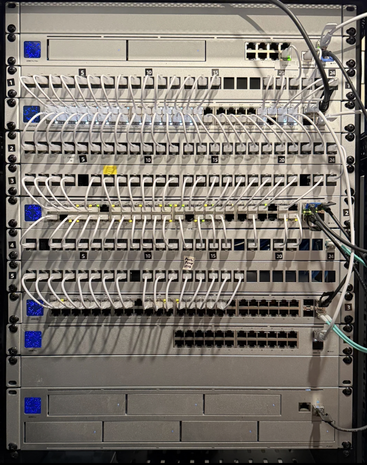 Clean and organized Networking rack 14u size
