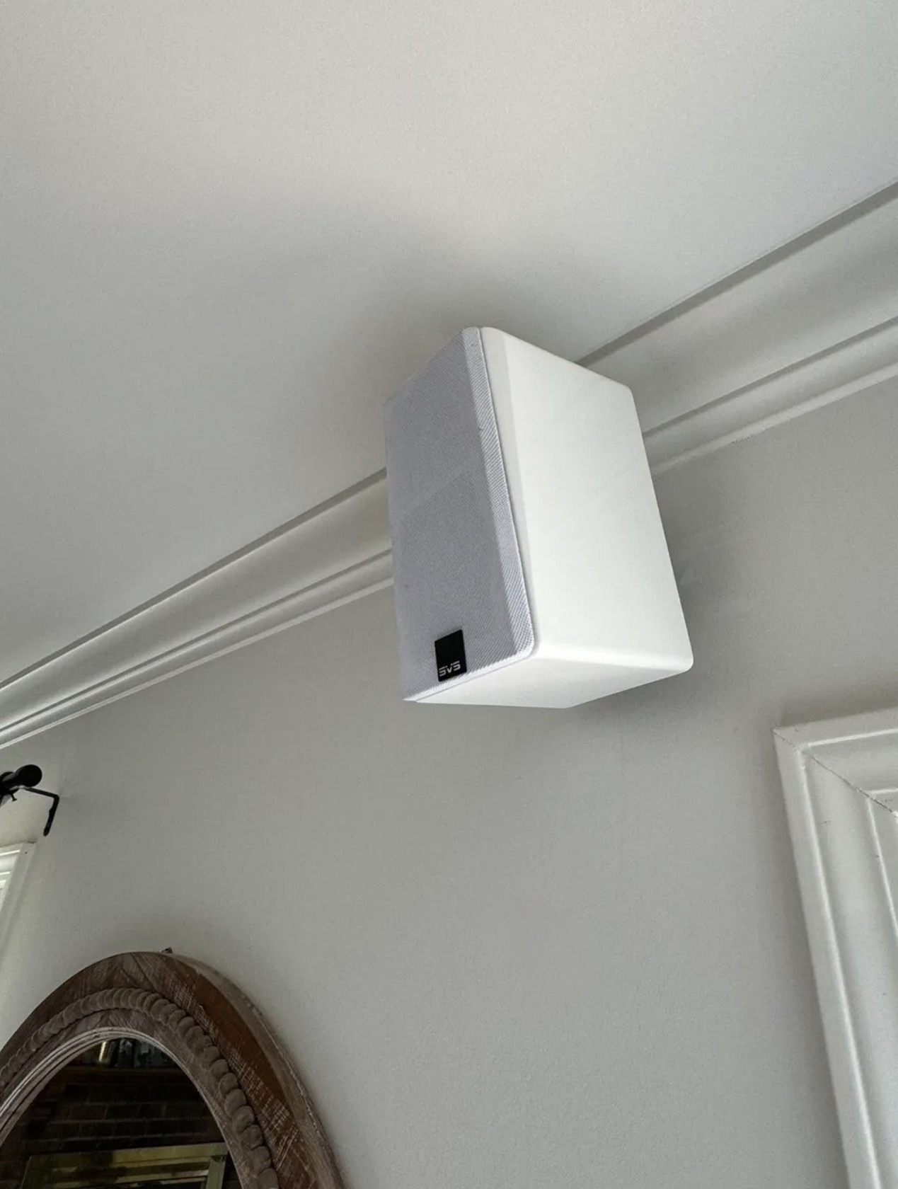 surround sound home theater speaker installation white colored